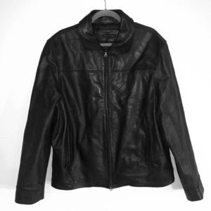 Banana Republic Leather Jacket L Black